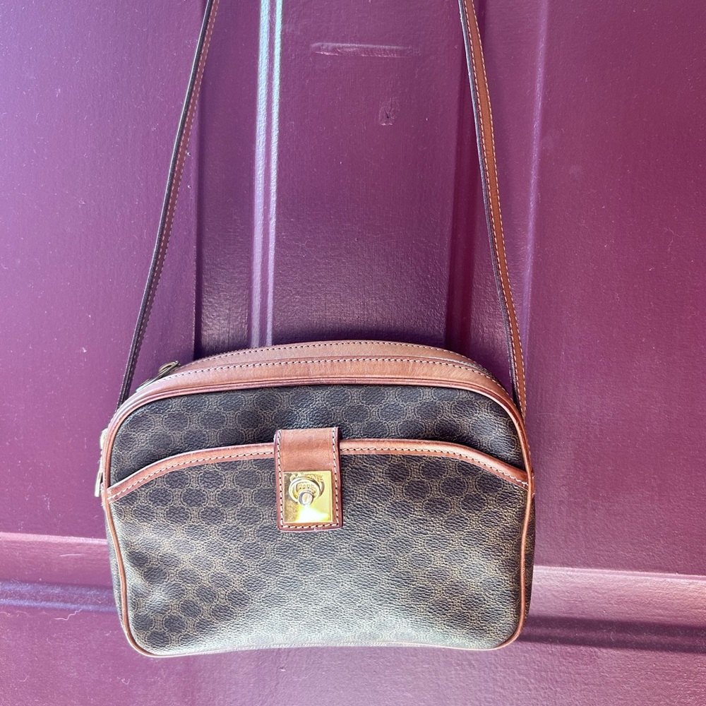 SOLD!! Brown and Tan Crossbody Bag